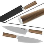 Culivon 8-Inch Professional Japanese Chef Knife – Ultra Sharp Gyuto Kitchen Knife with Full Tang Natural Wood Handle & Gift Box