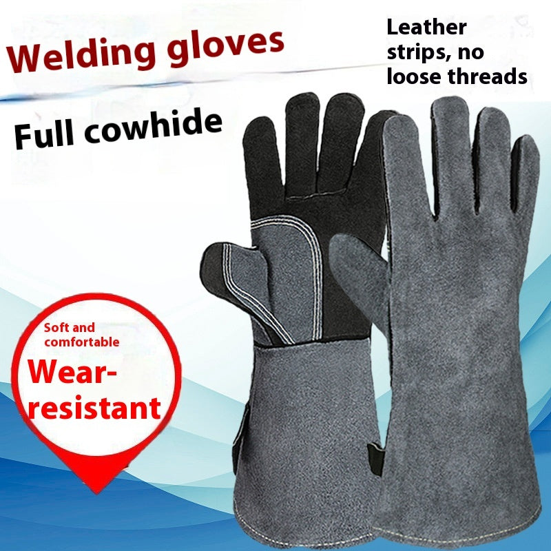 BBQ Heat Resistant Gloves – Anti-Scald Grill Gloves, High Temperature Protection for Barbecue, Oven, Fireplace & Welding