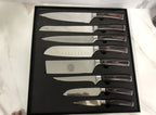 8 Damascus Pattern Stainless Steel Chef's Knives