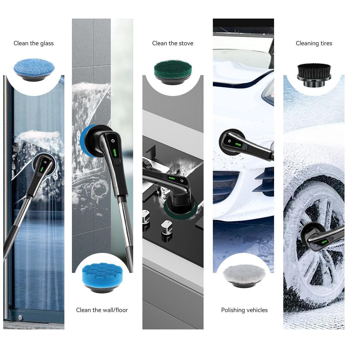 Electric Spin Scrubber – Cordless Power Cleaning Brush for Bathroom, Tiles & Kitchen