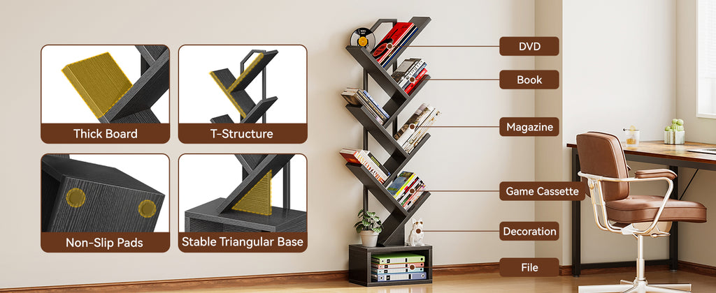 7-layer Tree Bookshelf