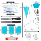 11 Inch Rotating Cake Turntable With 108 Cake Decoration Items Set